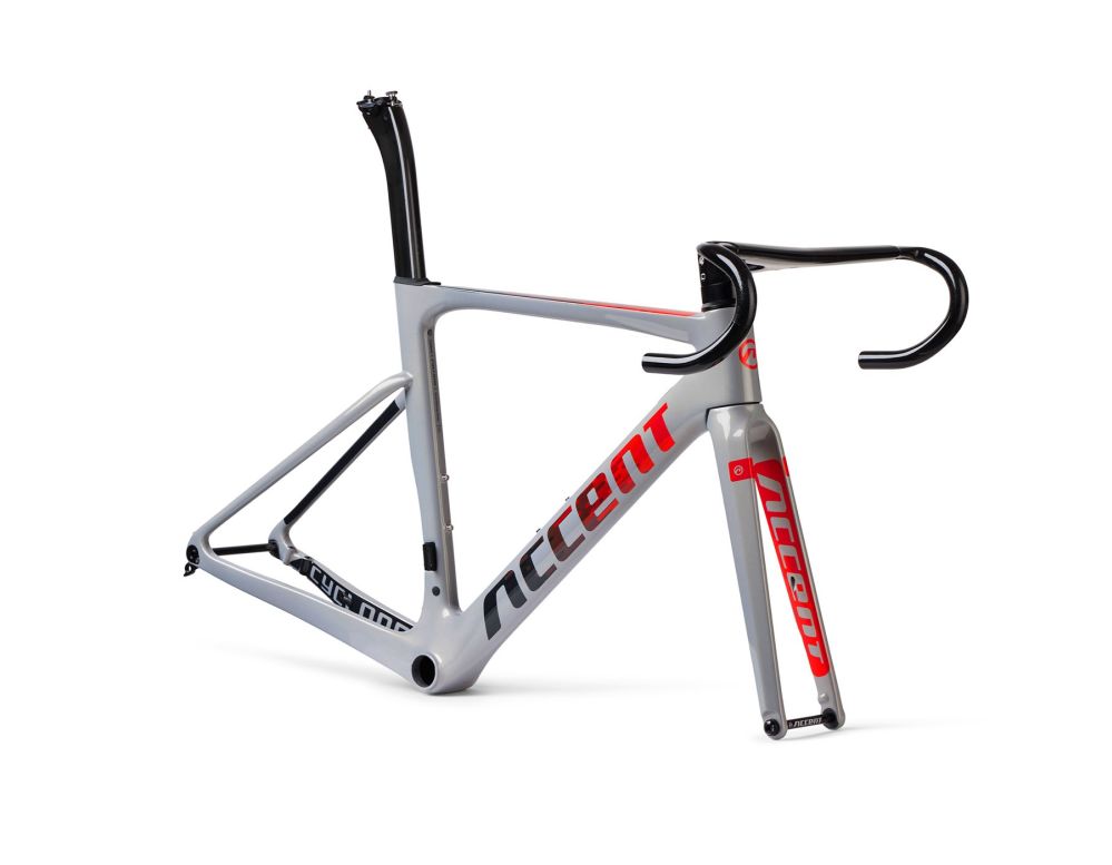 Accent Cyclone Disc Carbon frameset - Size S Racing Grey