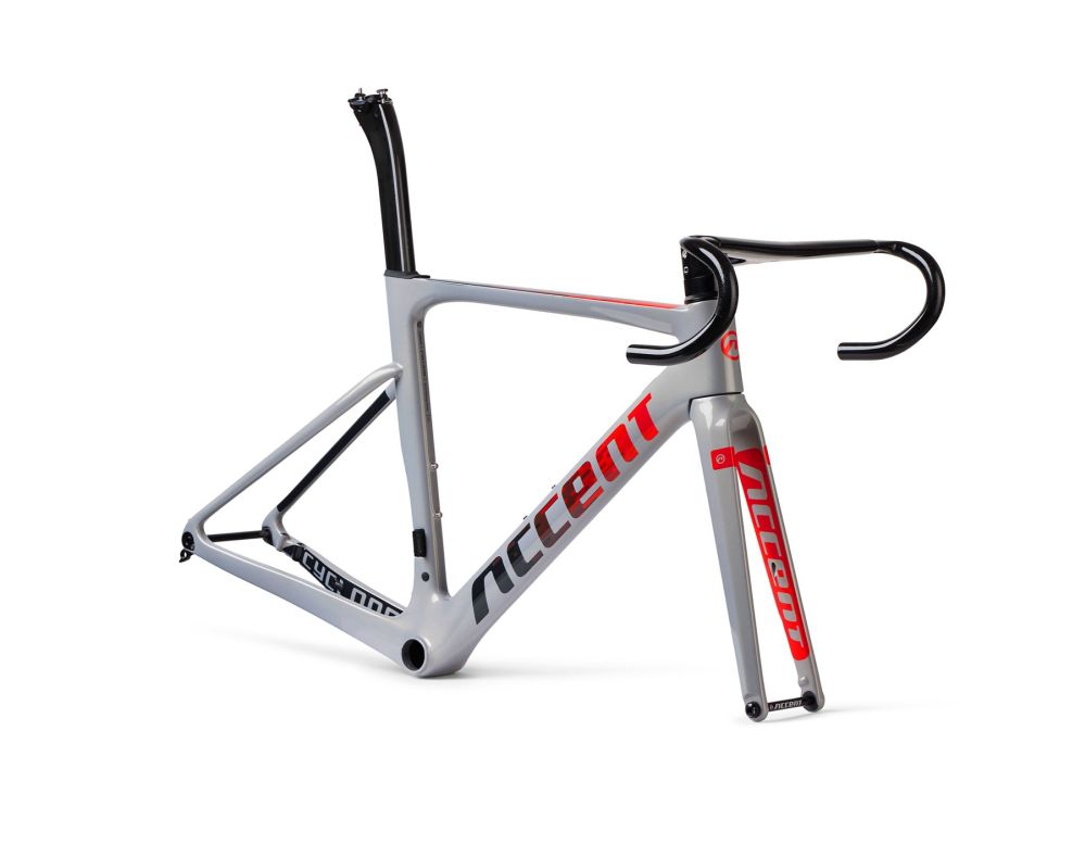 Accent Cyclone Disc Carbon rámová sada - Vel.L Racing Grey