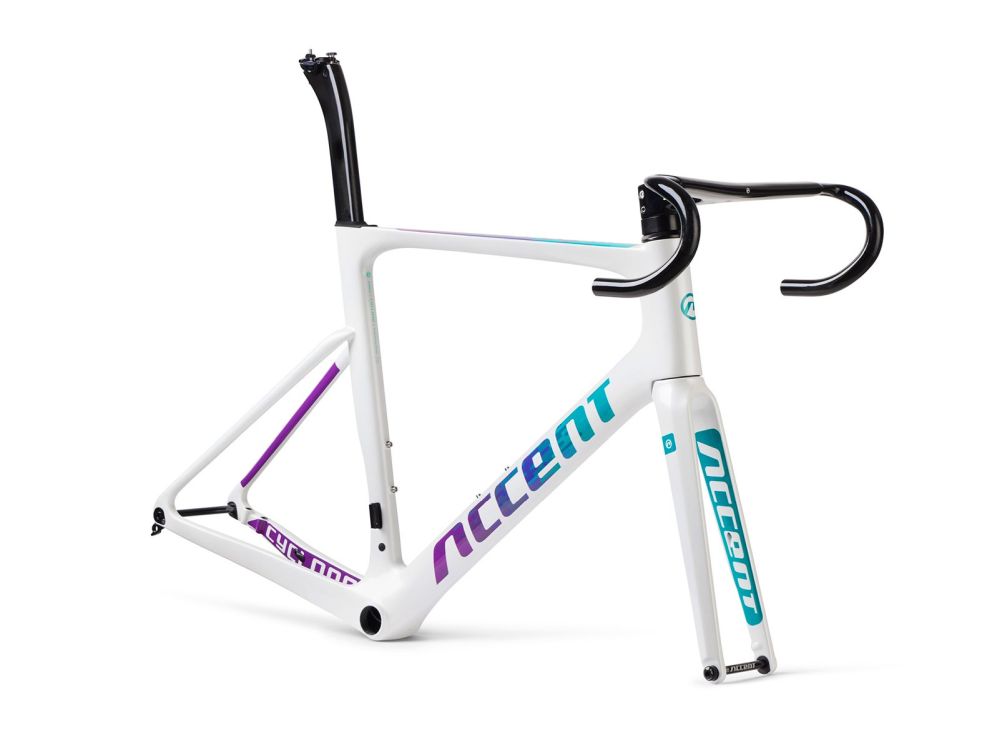 Accent Cyclone Disc Carbon rámová sada - Vel. XS Fresh White