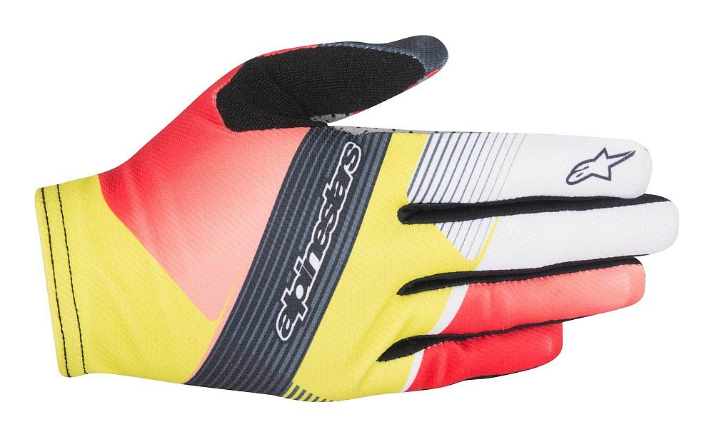 Alpinestars F-Lite DEPTH gloves Red White Acid Yellow