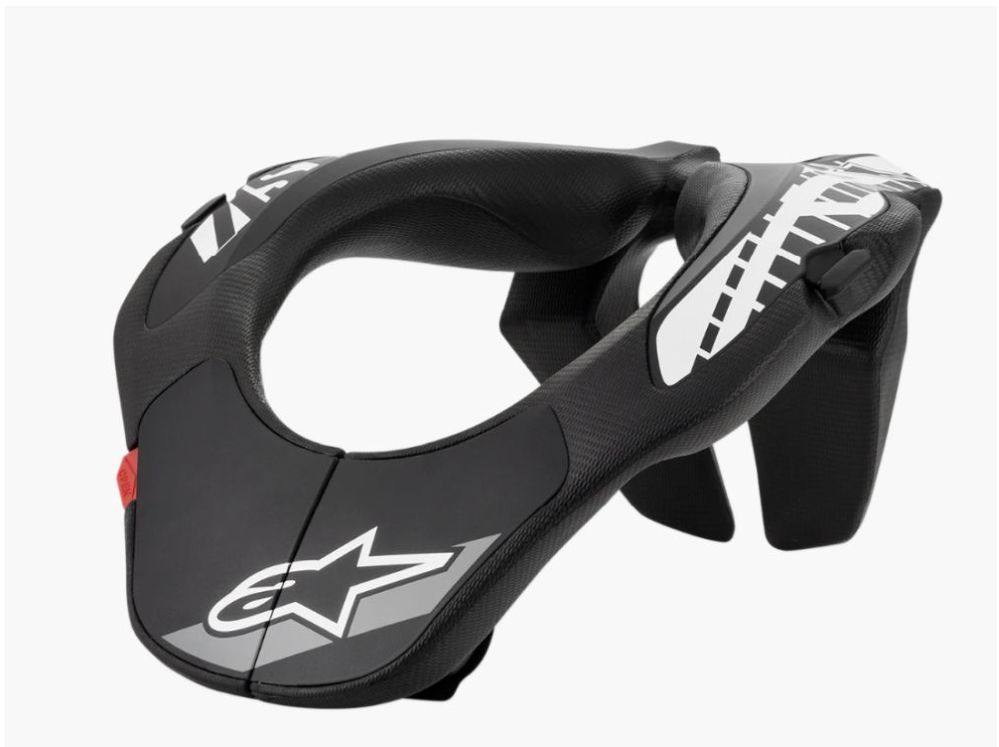 Alpinestars Youth Neck Support incl. X-strap system -Black/White