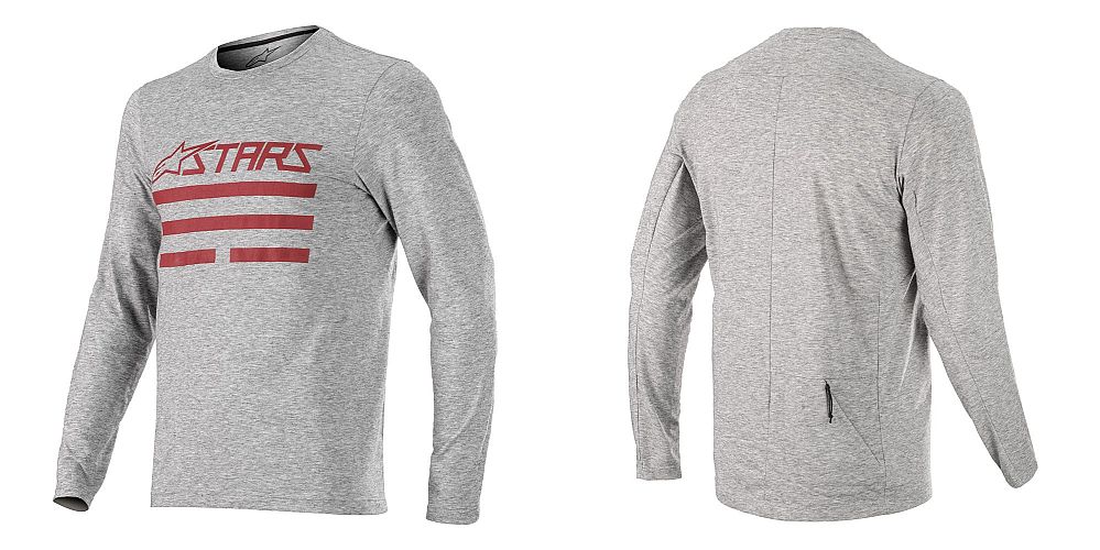 Alpinestars Merino L/S Jersey Melange Gray Red