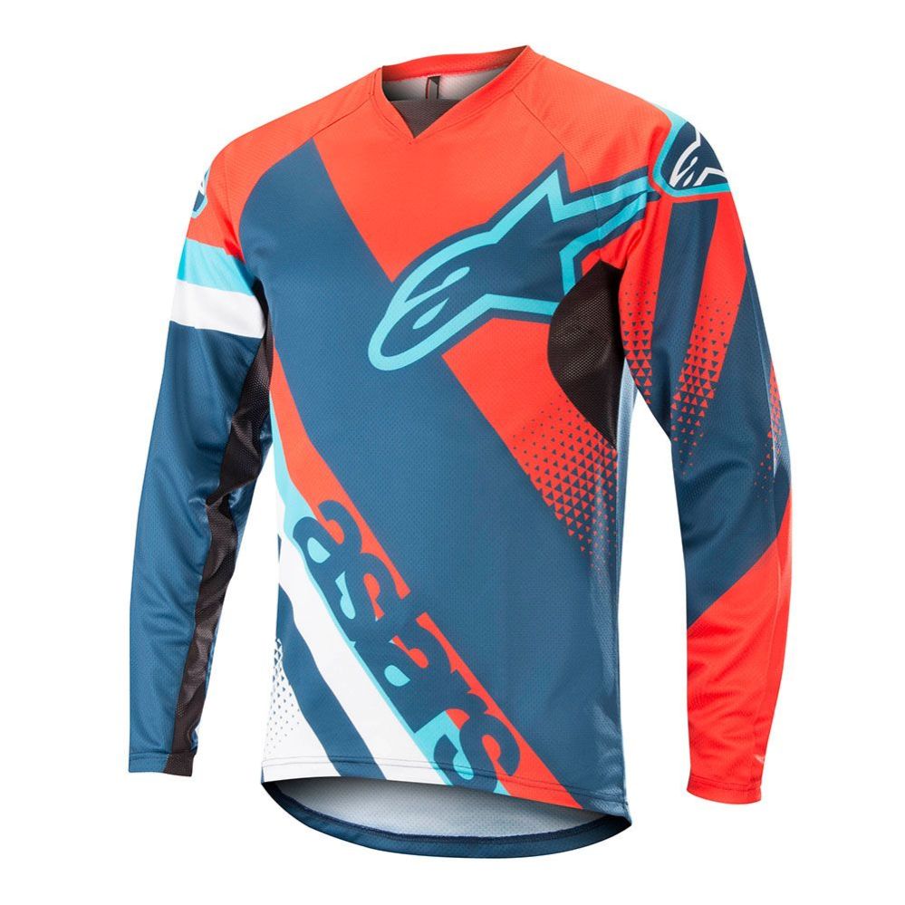 Alpinestars Racer L/S Jersey - dres - Energy Orange Poseidon Blu
