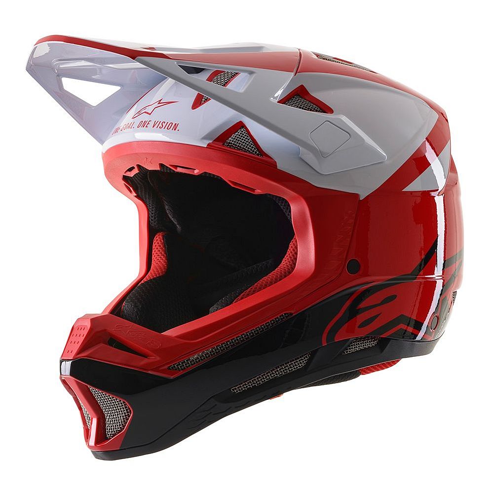 Alpinestars Missile PRO Cosmos helma - Red White Glossy XS