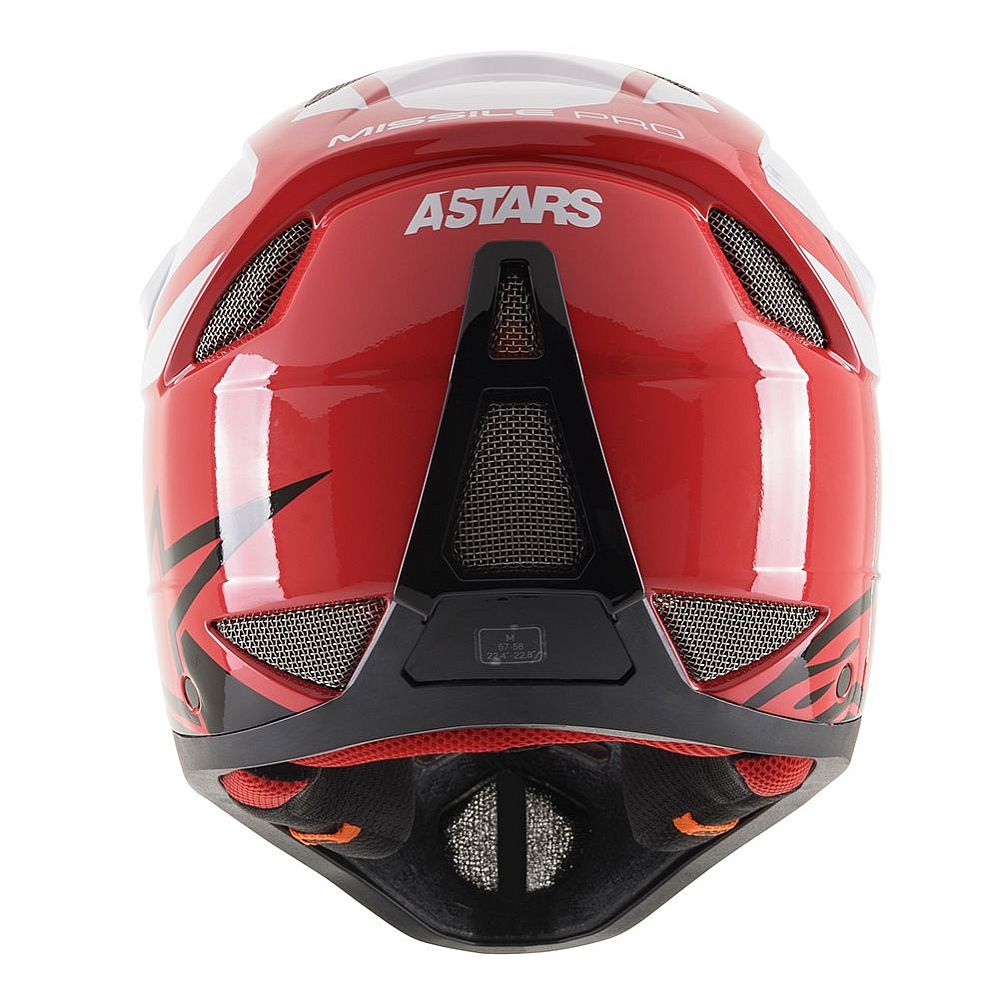Alpinestars Missile PRO Cosmos helma - Red White Glossy