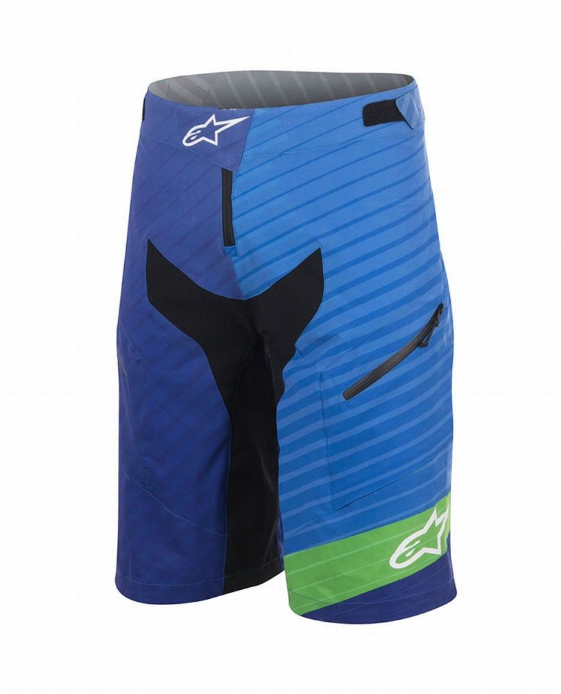 Alpinestars Depth Shorts Royal Blue/Bright Green kraťasy vel. 32