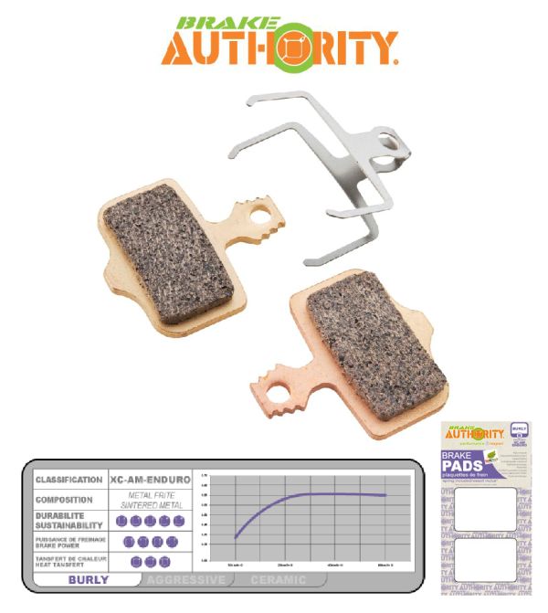 Brake Authority Burly - Avid Elixir, DB, Sram Level brake pads