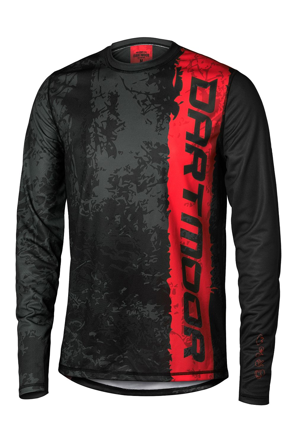 Dartmoor Woods Tech Jersey dres - dlouhé rukávy - Red Devil BLK