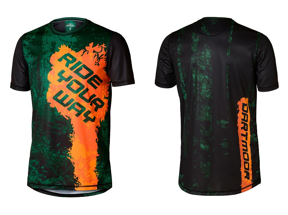 Dartmoor Woods Tech SS Jersey - Green Orange