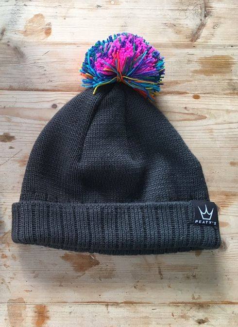 Peaty's Rainbow Bobble hat