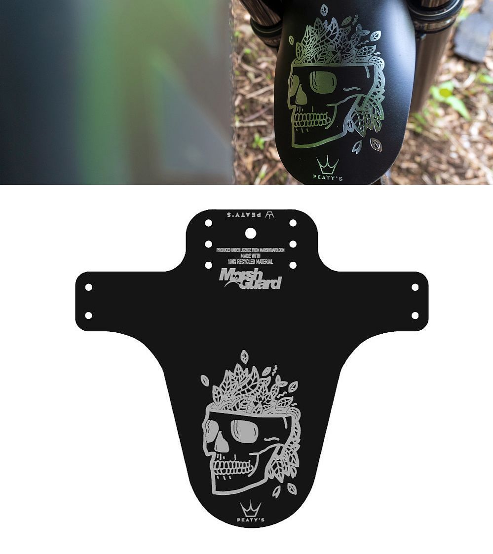 Peaty's Mud Guard - přední blatník - Skull Chrome (MarshGuard)