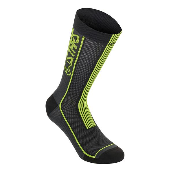 Alpinestars MTB Summer Socks 22 - ponožky black/acid yellow